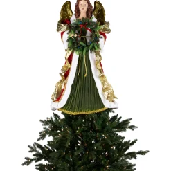 Northlight Angels-3' Red And Green Angel Commercial Size Christmas Tree Topper, Unlit