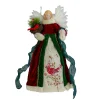 Roman Angels-18" Red And Green Cardinal Angel Christmas Tree Topper- Unlit