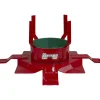 Santa's Solution Real Tree Stands-20" Red And Green Round Outdoor Christmas Tree Stand