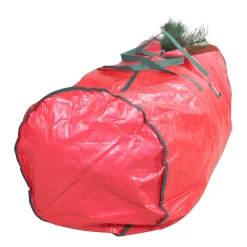 Northlight Tree Storage-53" Red And Green Storage Bag For 7.5' Artificial Christmas Trees