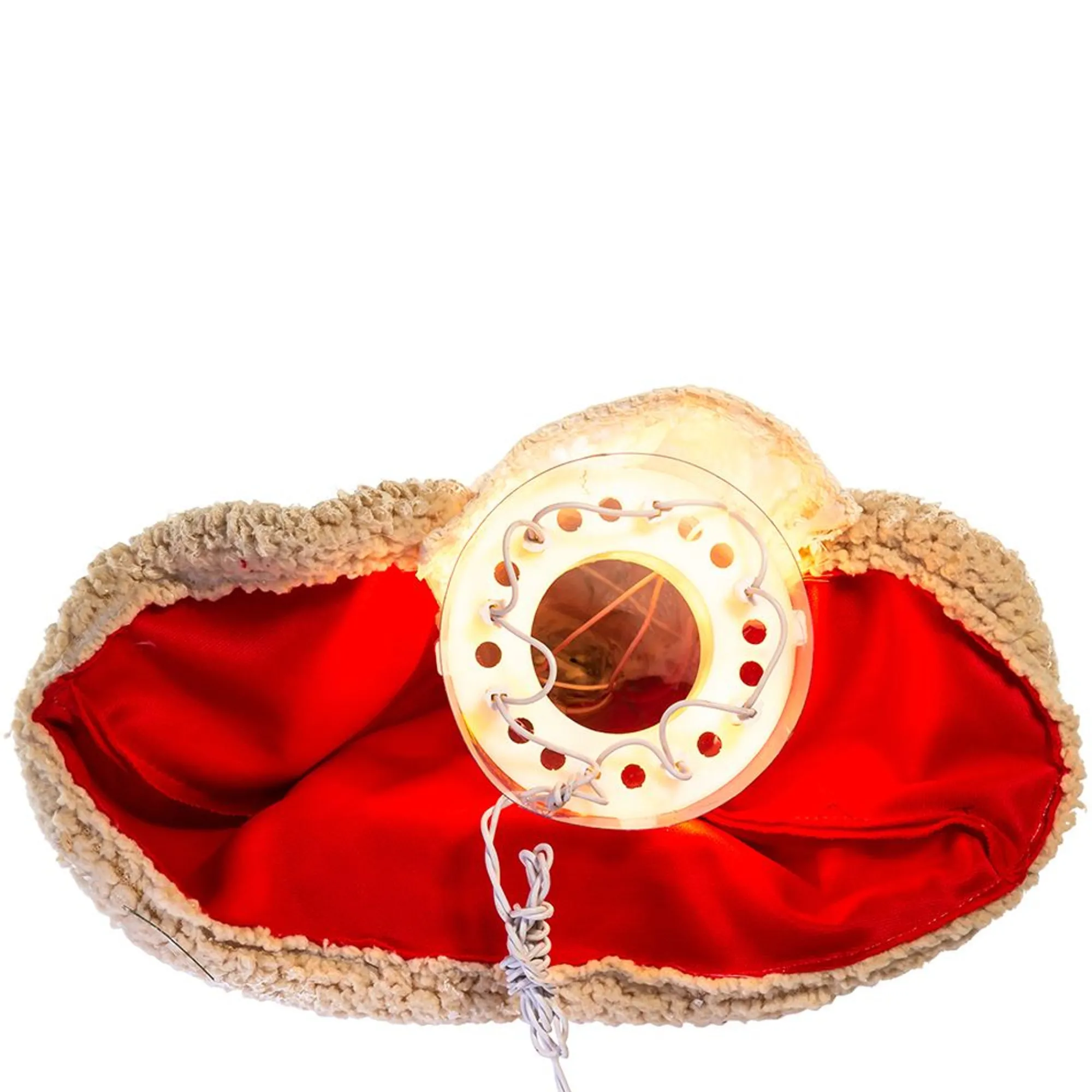CC Christmas Decor Angels-16" Red And Ivory Decorative Christmas Indoor Accent Lighted Angel Tree Topper