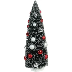 Northlight Stars-15" Red And Silver Pine Artificial Christmas Tree Topper - Unlit