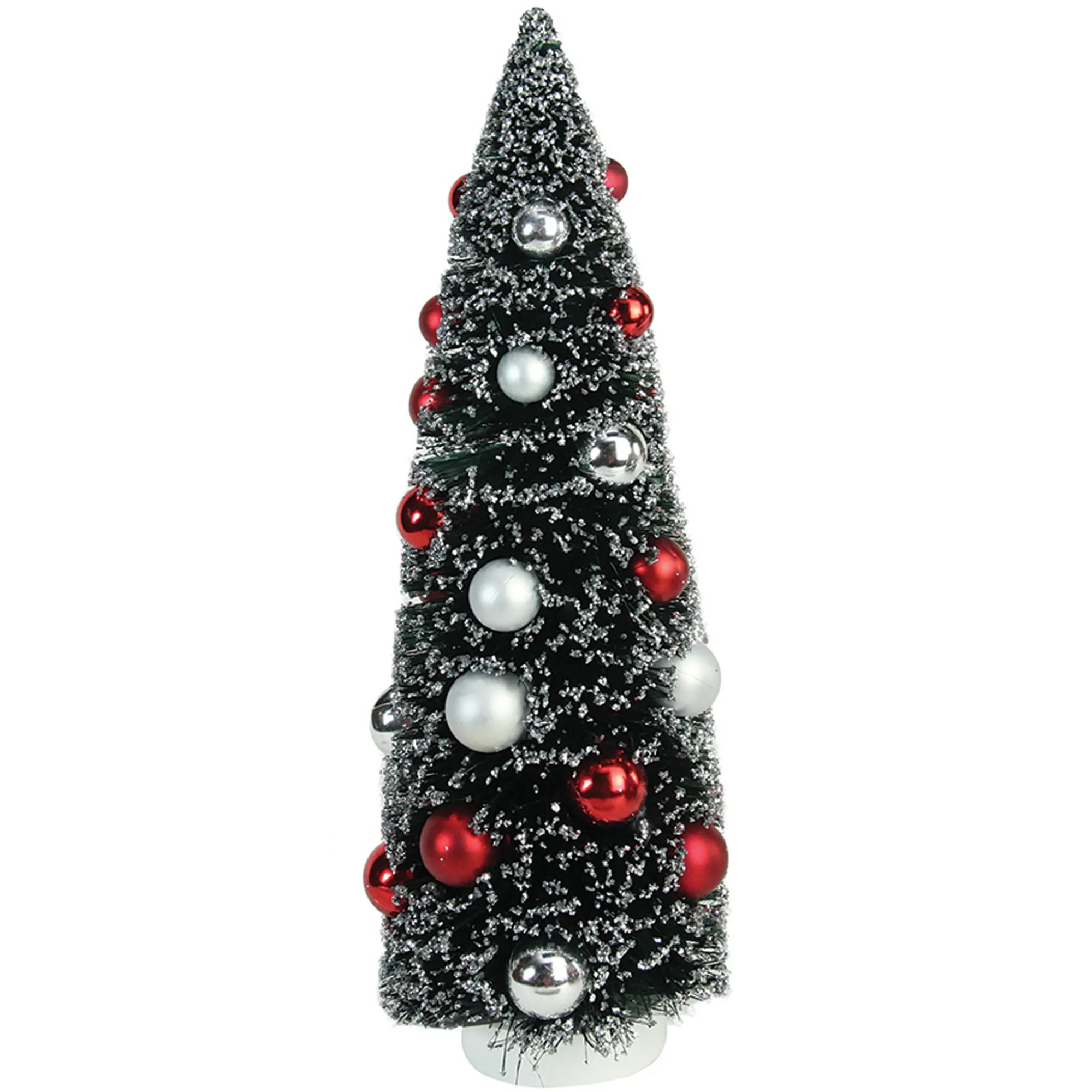 Northlight Stars-15" Red And Silver Pine Artificial Christmas Tree Topper - Unlit