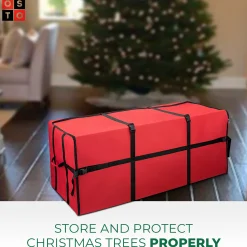 osto Tree Storage-48" Red Dual Zipper Artificial Christmas Tree Storage Bag