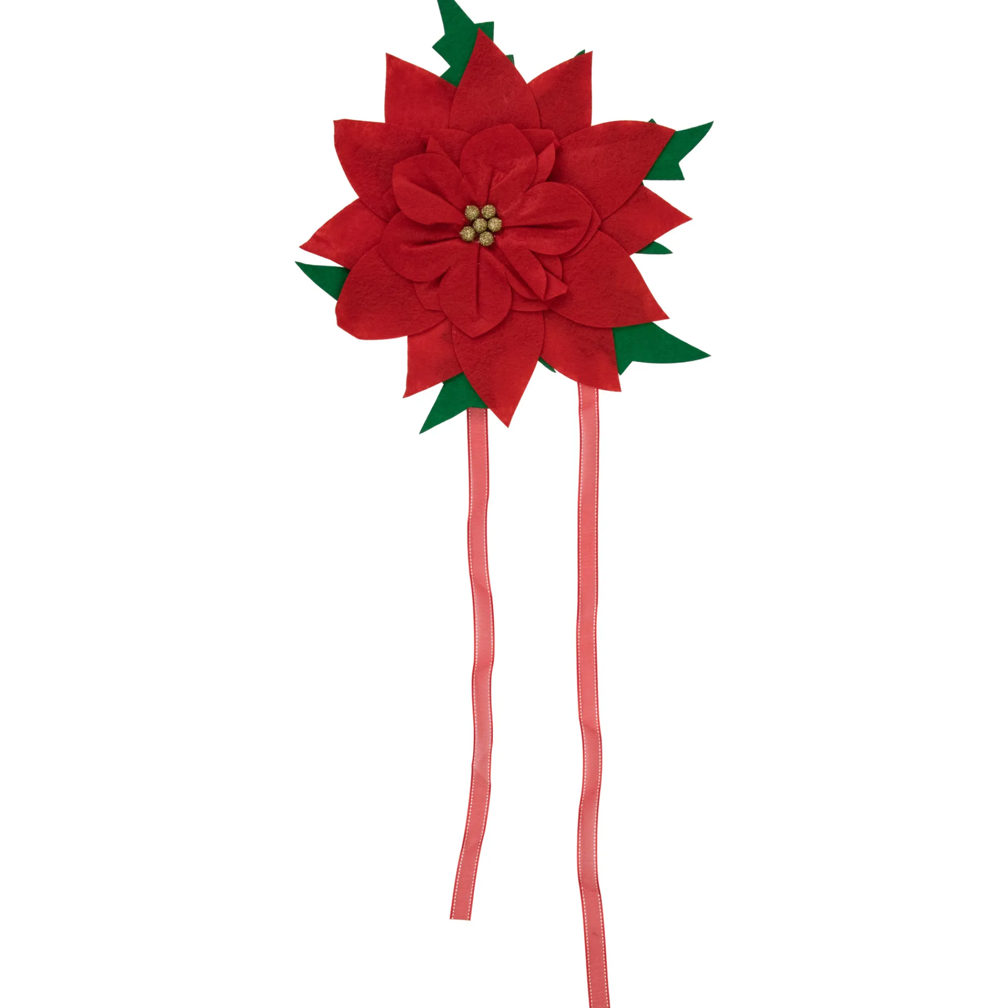 Northlight Stars-29" Red Poinsettia Tie-On Christmas Tree Topper, Unlit