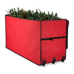 osto Tree Storage-45" Red Rigid Rolling Artificial Christmas Tree Storage Bag