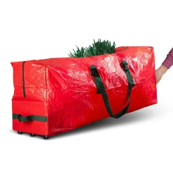 osto Tree Storage-48" Red Rolling Waterproof Artificial Christmas Tree Storage Bag