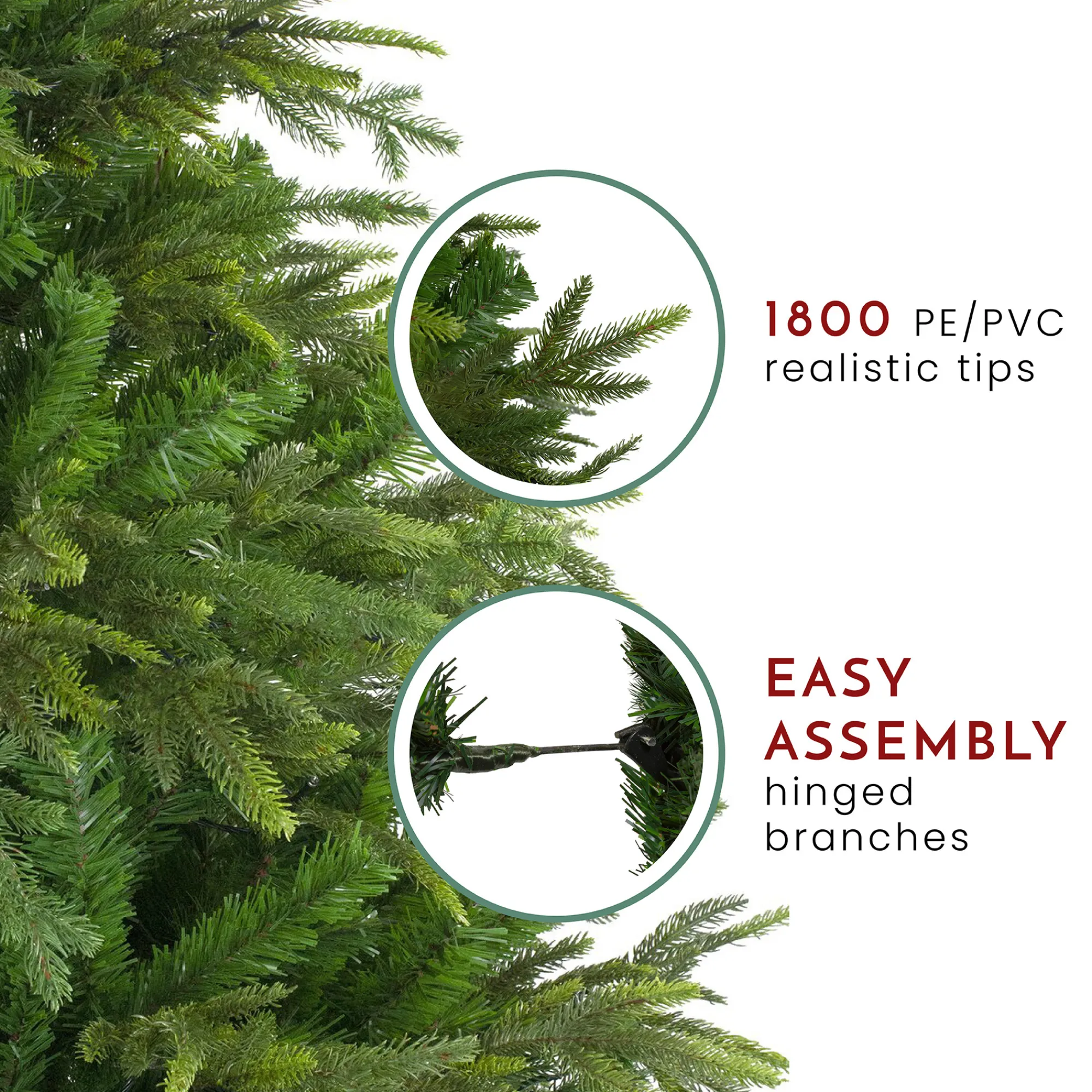 Northlight Unlit-7.5' Roosevelt Fir Artificial Christmas Tree - Unlit