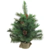 Northlight Unlit-2' Royal Oregon Pine Medium Artificial Christmas Tree In Burlap Base - Unlit