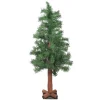 Northlight Unlit-3' Slim Traditional Mixed Woodland Alpine Artificial Christmas Tree - Unlit