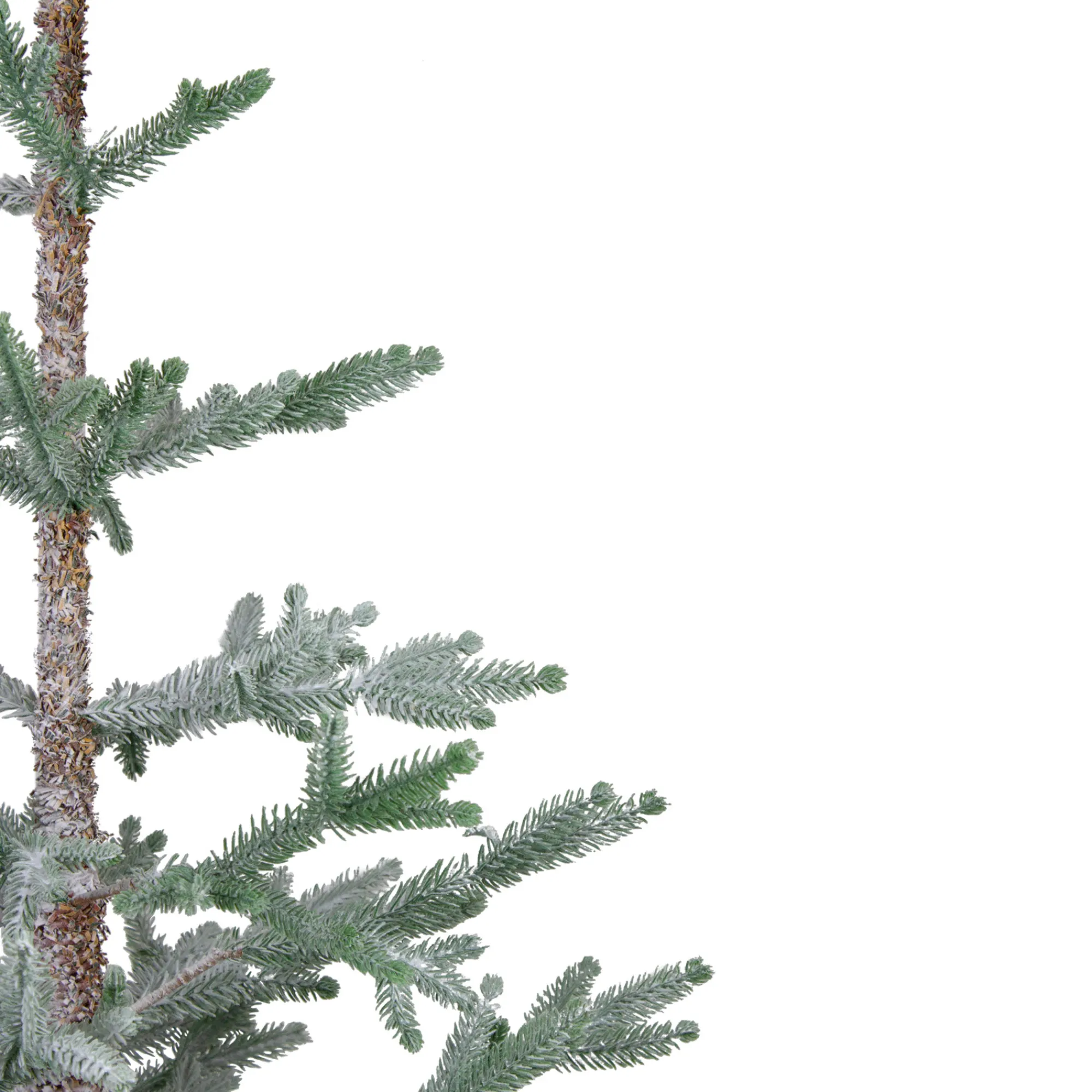Northlight Unlit-3' Snow Covered Slim Pine Artificial Christmas Tree With Jute Base - Unlit