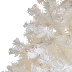 Nearly Natural Unlit-7' Snow White Artificial Christmas Tree, Unlit