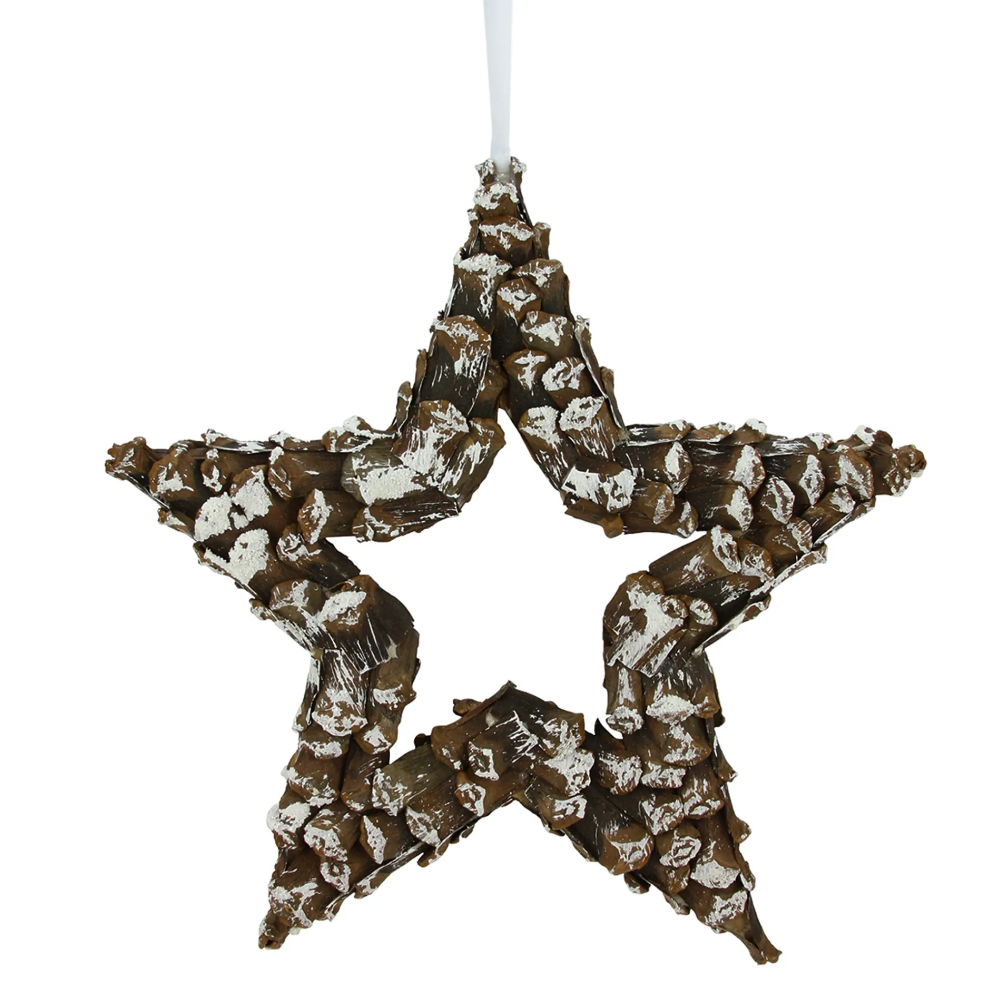 Raz Stars-10" The Birches White Pine Cone Star Christmas Ornament