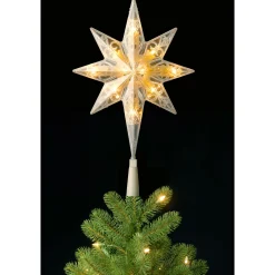 National Tree Stars-11" Twinkle Effect Star Christmas Tree Topper - Clear Led Lights