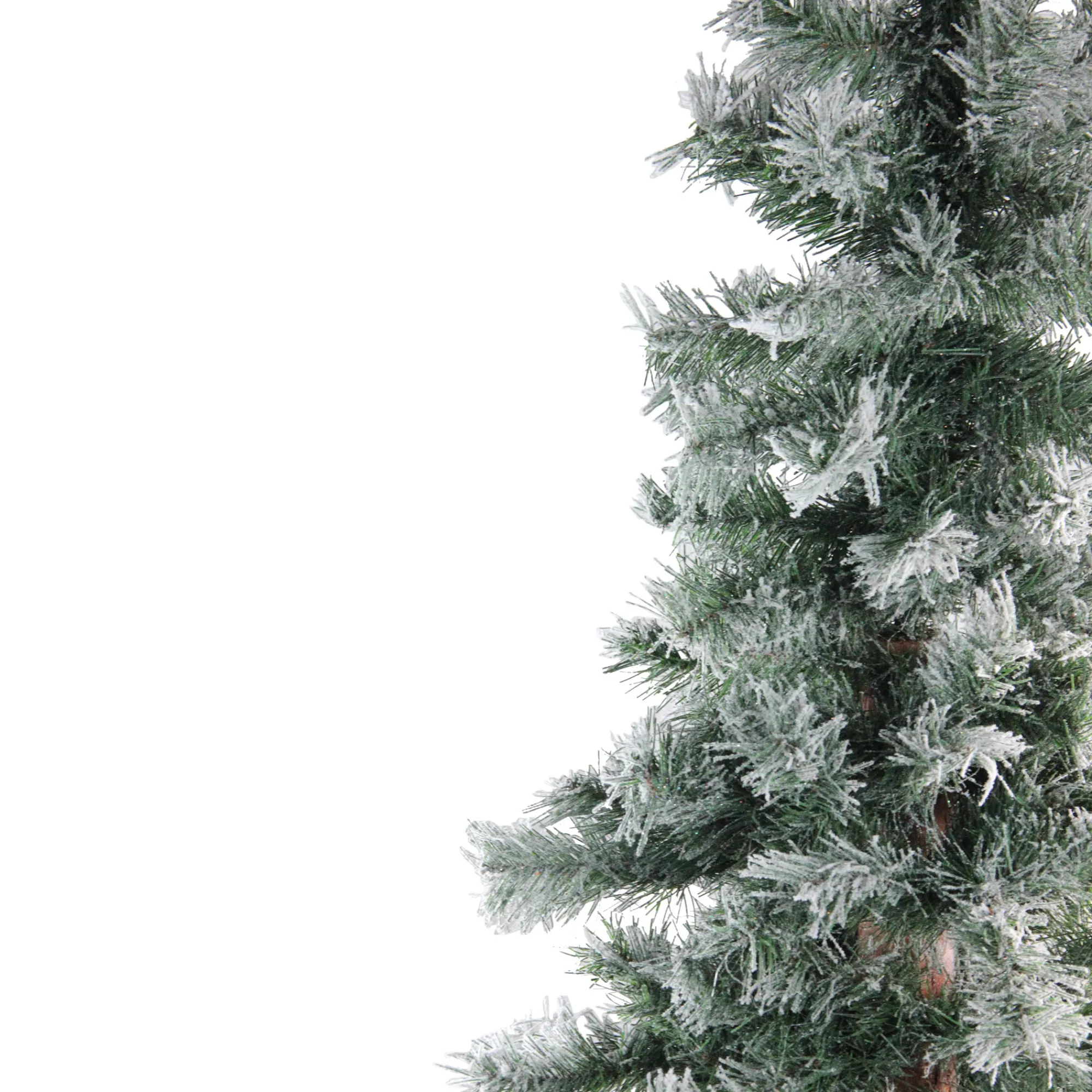 Allstate Unlit-7' Unlit Slim Frosted And Glittered Woodland Alpine Artificial Christmas Tree