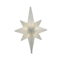 Brite Star Stars-14.5" Warm White Winter Frost Led Bethlehem Star Christmas Tree Topper - Clear Lights