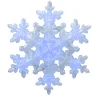 Kurt Adler Snowflake-9.25" White And Blue Lighted Sparkly Snowflake Christmas Tree Topper - Clear Lights