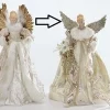 Roman Angels-16.5" White And Gold Graceful Angels Christmas Tree Topper - Unlit - 31753456