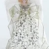 Roman Angels-14" White And Green Gown Porcelain Angel Christmas Tree Topper