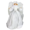 Roman Angels-14" White Angel In A Sparkly Dress Christmas Tree Topper- Unlit