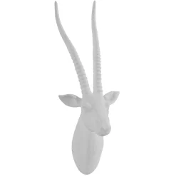 A&B Home Finials-26.5" White Antelope Oryx Wall Mounted Decorative Accent