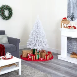 Nearly Natural Unlit-6' White Artificial Christmas Tree, Unlit