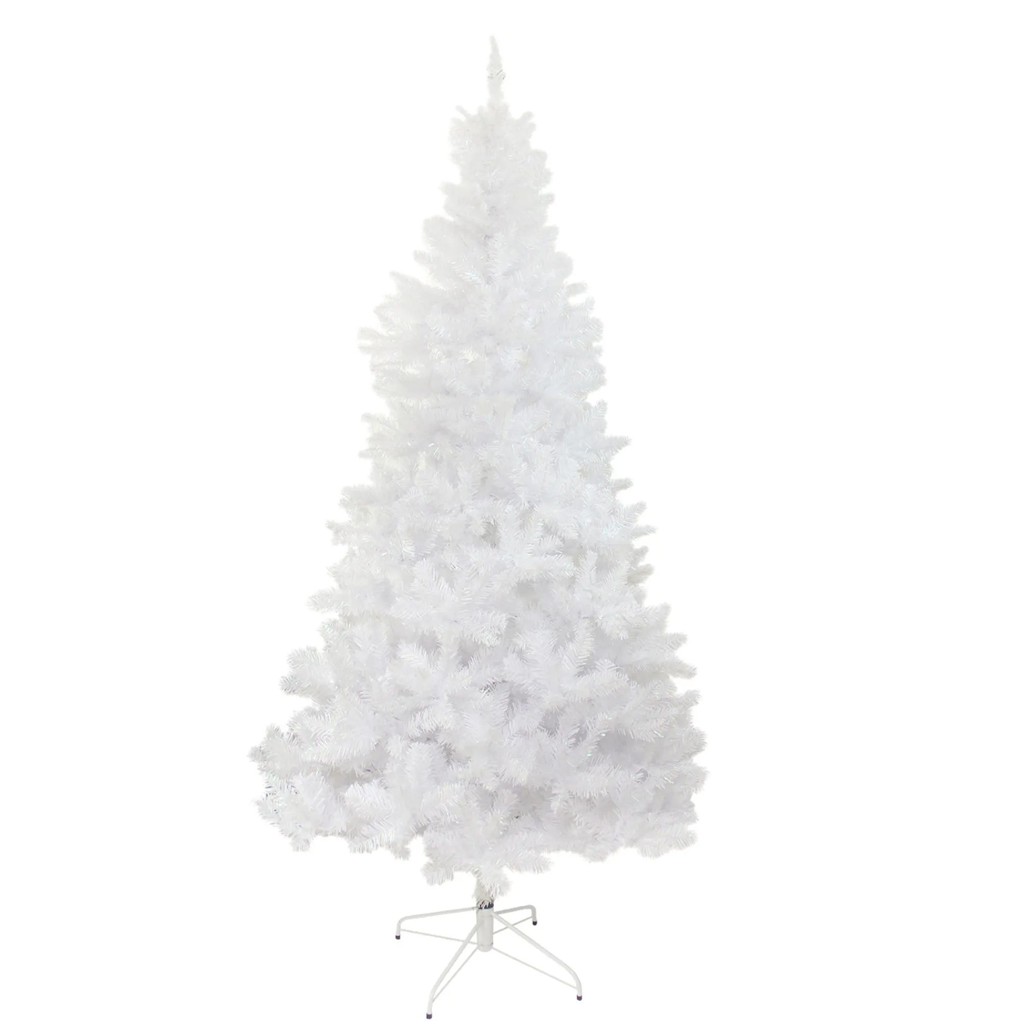 Northlight Unlit-9.5' White Full Glimmer Iridescent Spruce Artificial Christmas Tree - Unlit