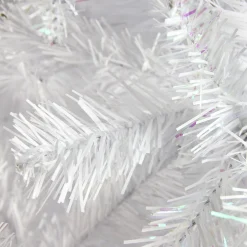 Northlight Unlit-9.5' White Full Glimmer Iridescent Spruce Artificial Christmas Tree - Unlit