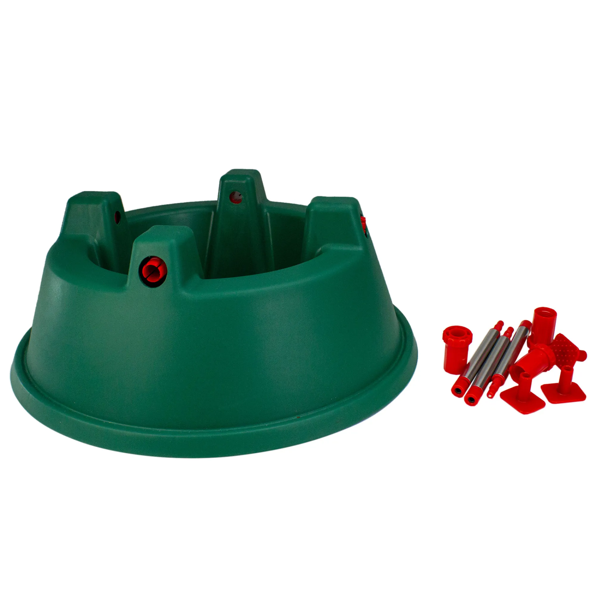 Northlight Artificial Tree Stands-21" Wide Mouth Green And Red Watering Christmas Tree Stand - Trees Up To 8Ft
