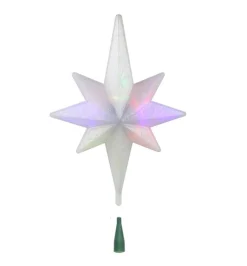 Brite Star Stars-14.5" Winter Frost B/O Multi-Color Led Bethlehem Star Christmas Tree Topper