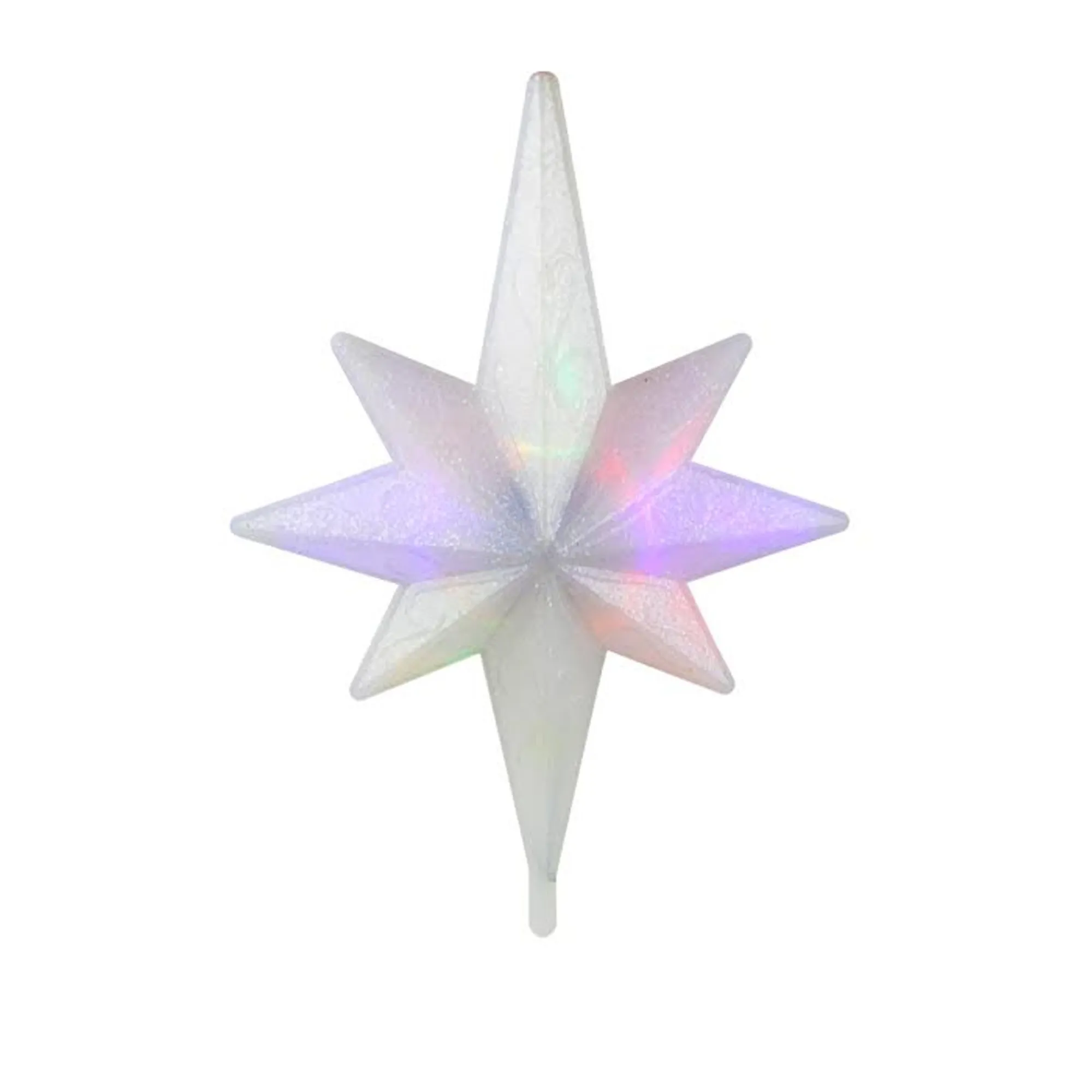 Brite Star Stars-14.5" Winter Frost B/O Multi-Color Led Bethlehem Star Christmas Tree Topper