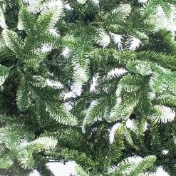 aleko Snowing- Artificial Christmas Tree With Snow Dusted Tips - 7 Foot