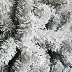 aleko Snowing- Cts7Ft01 Premium Artificial Snow Flocked Fir Holiday Christmas Tree - 7 Foot