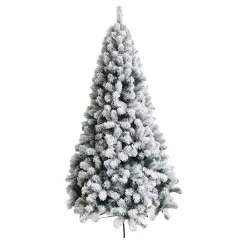 aleko Snowing- Cts6Ft01 Premium Artificial Snow Flocked Fir Holiday Christmas Tree - 6 Foot