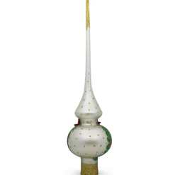 BESTPYSANKY Angels-Angel Decorating Tree On White Glass Christmas Tree Topper 11 Inches - Bbb-273