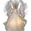 Kurt Adler Finials-Angel With Multi Color Fiber Optic Light Up Wings Christmas Tree Topper Ul2192