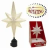 Brite Star Stars-Battery Operated Warm White Led Lighted Bethlehem Star Rotating Christmas Tree Topper