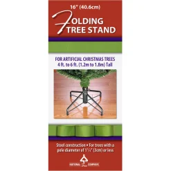 National Tree Artificial Tree Stands-Black And Green Metal Folding Tree Stand For 4'-6' Artificial Trees