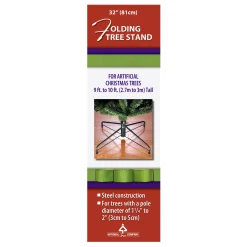 National Tree Artificial Tree Stands-Black And Green Metal Folding Tree Stand For 9'-10' Artificial Trees