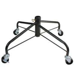 Northlight Artificial Tree Stands-Black Metal Rolling Christmas Tree Stand For 6.5'-7.5' Artificial Trees