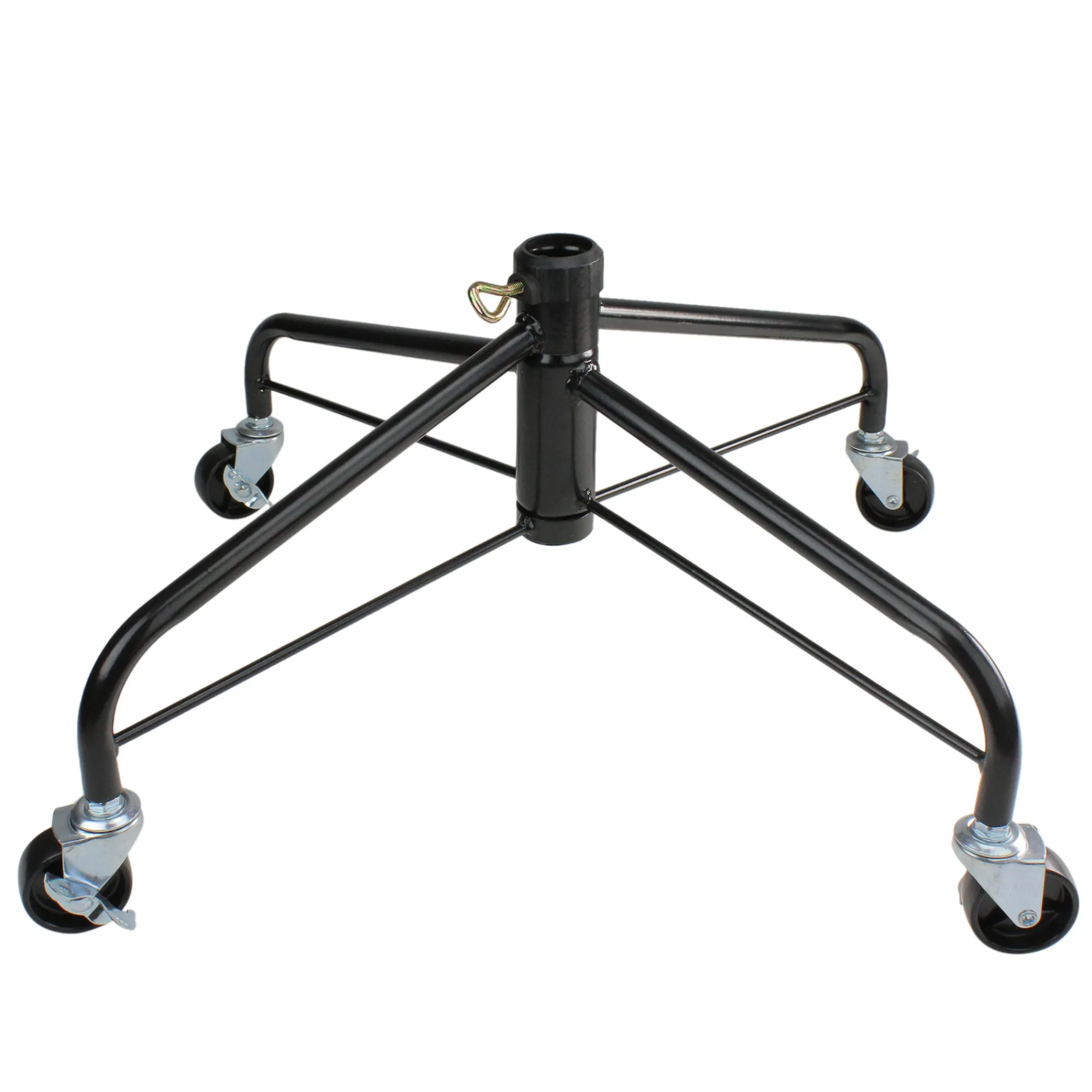 Northlight Artificial Tree Stands-Black Metal Rolling Christmas Tree Stand For 6.5'-7.5' Artificial Trees