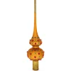 BESTPYSANKY Snowflake-Blue And Red Jewels On Gold Christmas Tree Topper 11 Inches