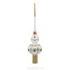 BESTPYSANKY Finials-Blue And Red Jewels On Silver Glass Christmas Tree Topper 11 Inches