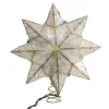Kurt Adler Finials-Capiz Gold Star Arabesque Design Lighted Christmas Tree Topper Ul0271 New