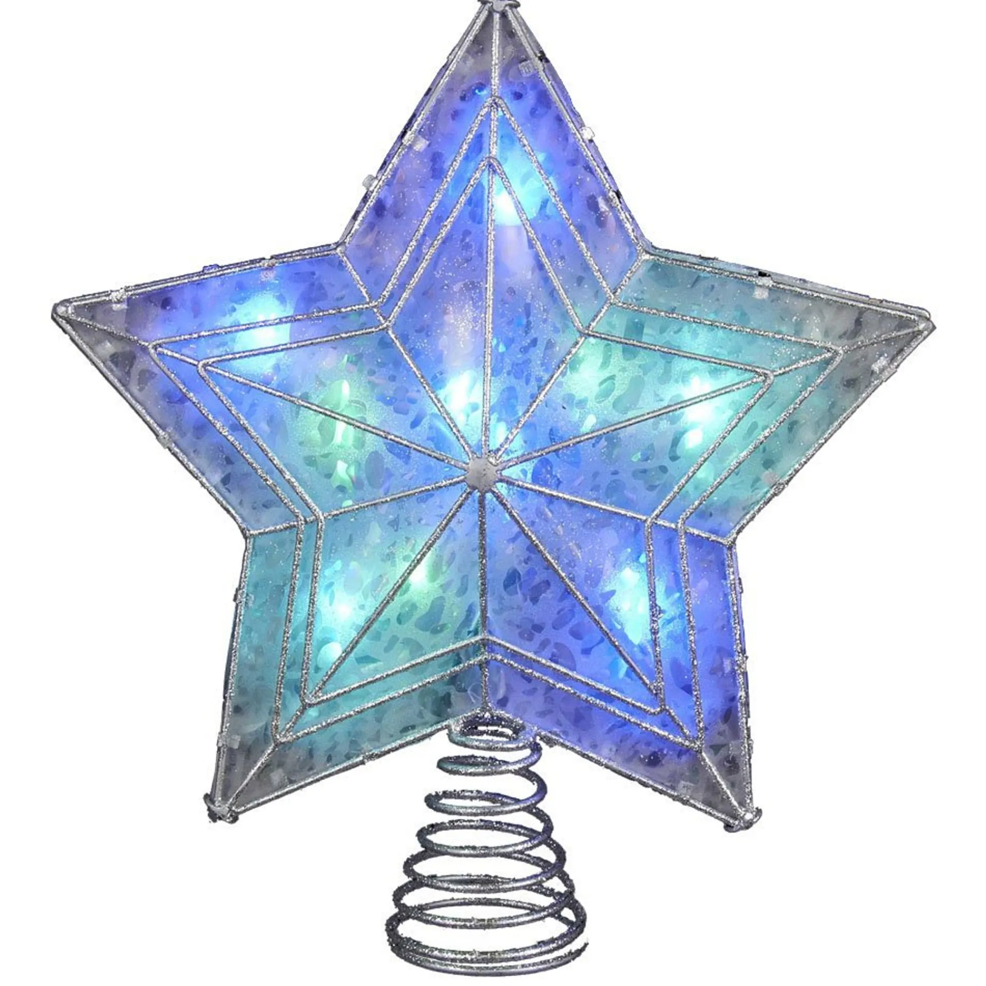 Kurt Adler Finials-Color Changing Led Light Up Star Christmas Tree Topper 12 Inch Decoration Ul4301