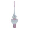 BESTPYSANKY Finials-Dimensional Roses On Champagne Glass Christmas Tree Topper 11 Inches