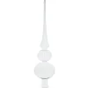 BESTPYSANKY Finials-Double Ball Clear Glass Christmas Tree Topper 12.5 Inches