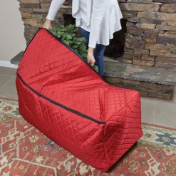 Northlight Tree Storage-Expandable Quilted Rolling Christmas Tree Bag For Trees 6-9Ft