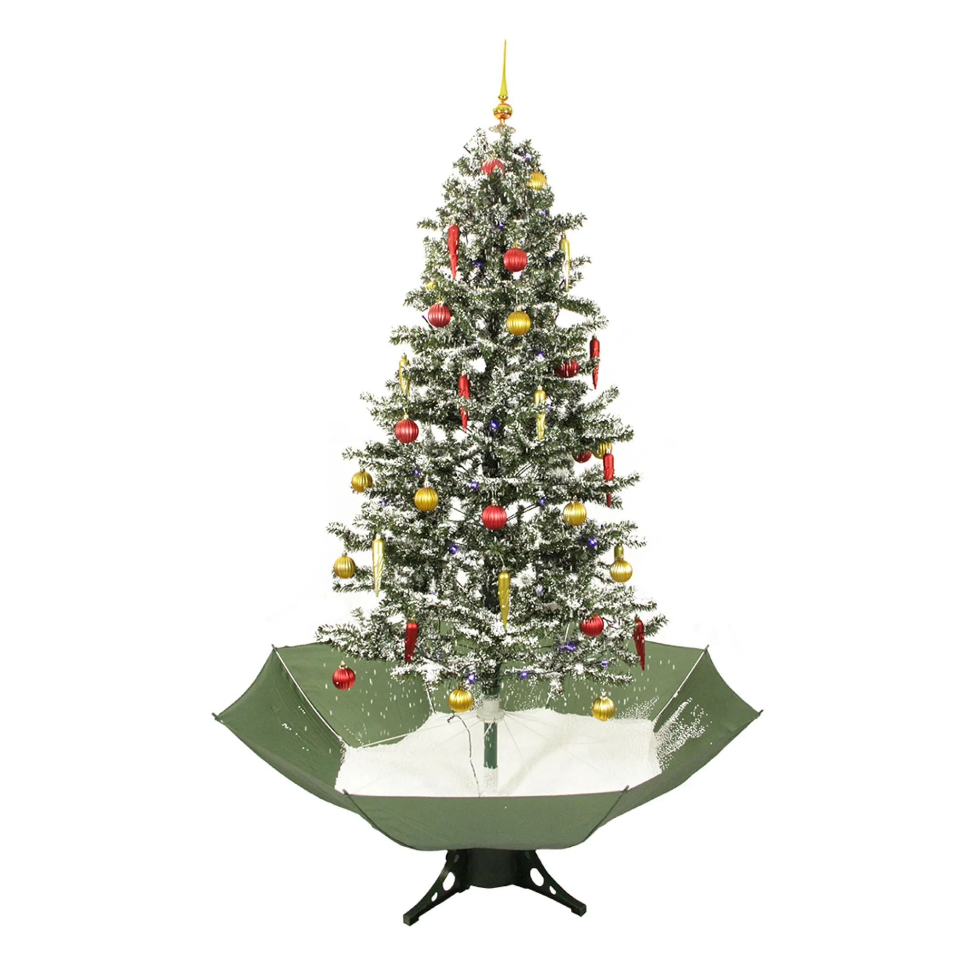 Northlight Snowing-6Ft Lighted Musical Snowing Artificial Christmas Tree - Blue Led Lights
