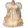 Kurt Adler Finials-Gold Angel Light Up 16 Inch Christmas Tree Topper 10 Lights Ul2163 New